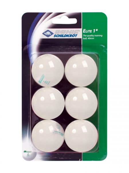 TT-Ball 1-Stern ELITE 40mm 6er Blister, weiß