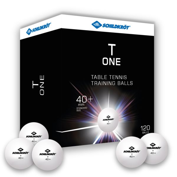 Tischtennisball T One, Trainingsball, Poly 40+ Qualität, 120 Stk., Weiß