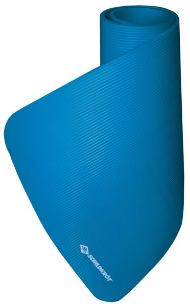 Fitnessmatte, 15 mm, Ocean-Blue, mit Tragegurt