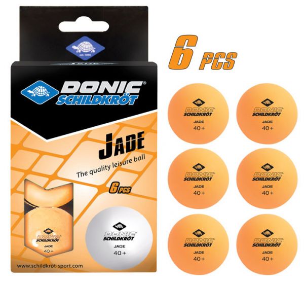 Tischtennisball Jade, Poly 40+ Qualität, 6 Stk. im Karton, Orange