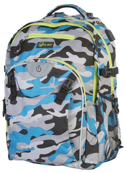 LED-Backpack Generation Z - Camouflage Blue