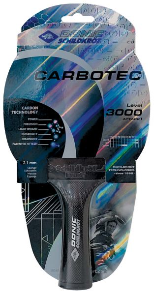 Tischtennisschläger CarboTec 3000, konkav