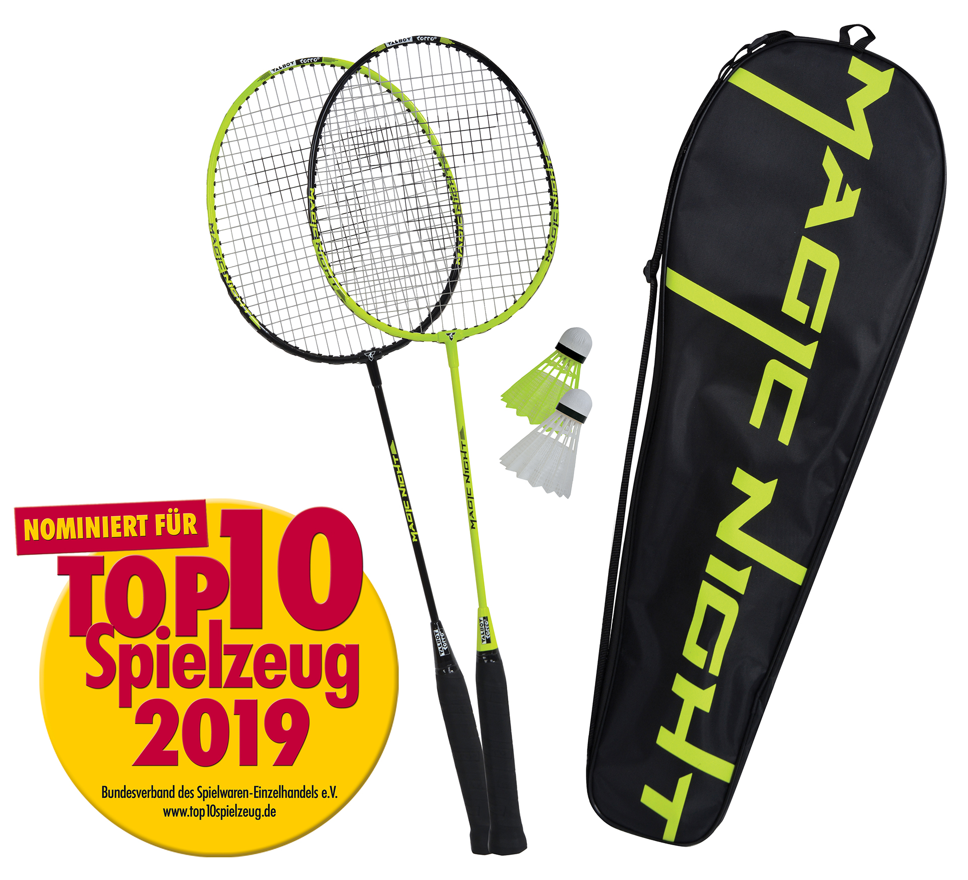 MEDIUM NEU TALBOT TORRO " TECH 450 " 6 NYLONFEDERBÄLLE SPEED 