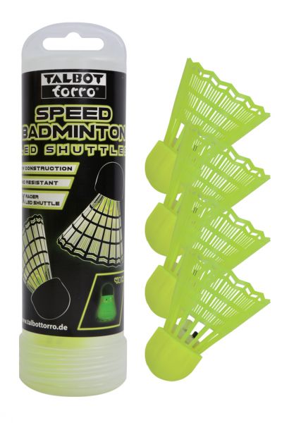 Speedbadminton LED Shuttles, 4er Dose